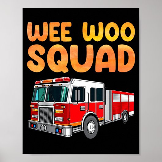 Funny Firefighter Art For Kids Men Women Fireman F Poster (Voorkant)
