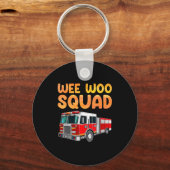 Funny Firefighter Art For Kids Men Women Fireman F Sleutelhanger (Voorkant)