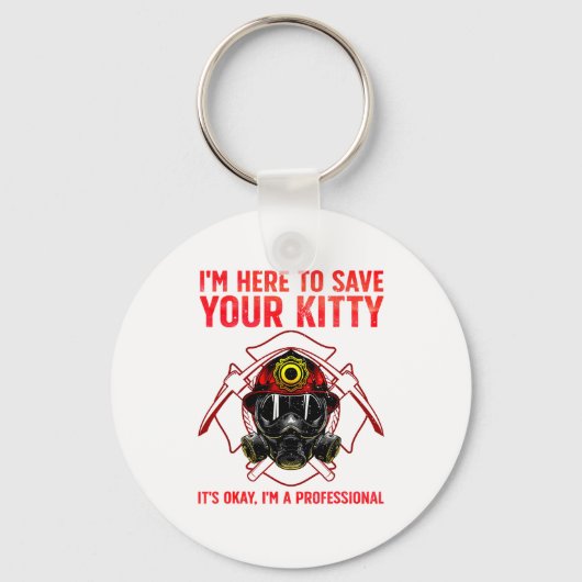 Funny Firefighter Art For Men Women Fireman Gag Fi Sleutelhanger (Voorkant)