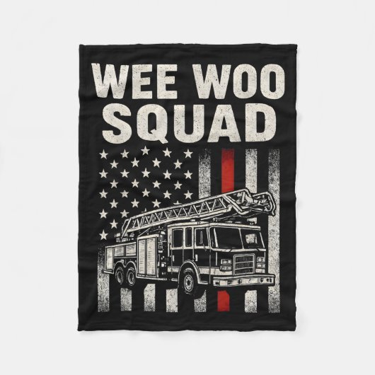 Funny Firefighter Art For Men Women Kids Fire Truc Fleece Deken (Voorkant)