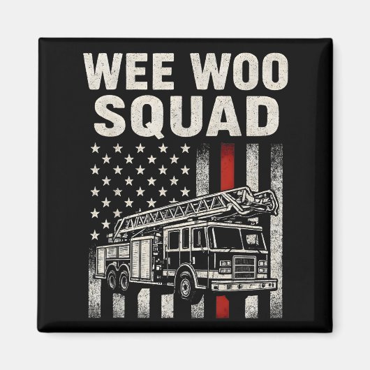 Funny Firefighter Art For Men Women Kids Fire Truc Magneet (Voorkant)