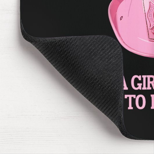 Funny Firefighter Art For Women Girls Fire Fighter Muismat (Hoek)