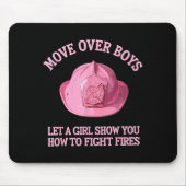 Funny Firefighter Art For Women Girls Fire Fighter Muismat (Voorkant)