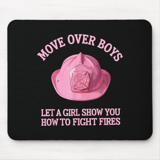 Funny Firefighter Art For Women Girls Fire Fighter Muismat (Voorkant)