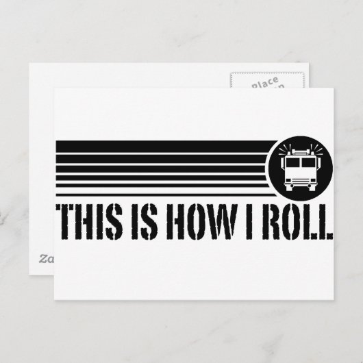 Funny Firefighter Briefkaart (Voorkant / Achterkant)