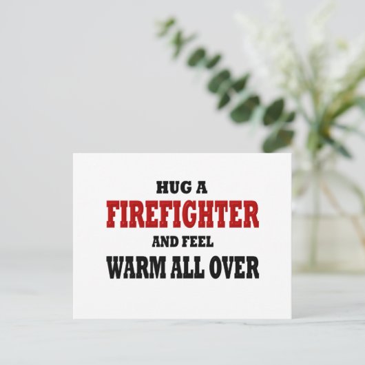 Funny Firefighter Briefkaart (Staand voorkant)