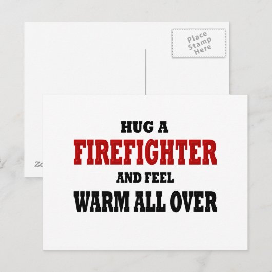 Funny Firefighter Briefkaart (Voorkant / Achterkant)