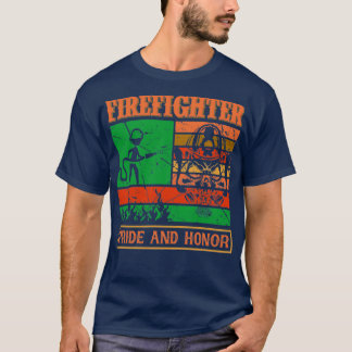 Funny Firefighter citeert brandweerman Pride en Ho T-shirt