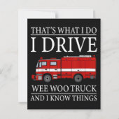 Funny Firefighter dat is wat ik doe als ik Wee Woo (Achterkant)