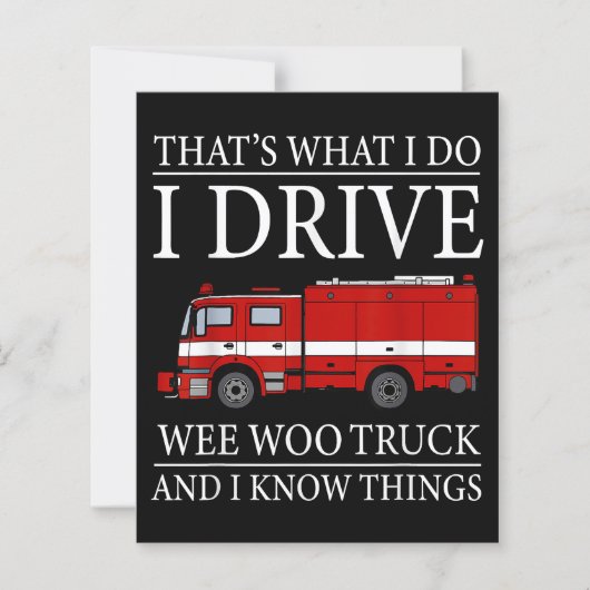 Funny Firefighter dat is wat ik doe als ik Wee Woo (Voorkant)