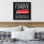Funny Firefighter dat is wat ik doe als ik Wee Woo Canvas Afdruk (Insitu (Slaapkamer))