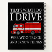Funny Firefighter dat is wat ik doe als ik Wee Woo Notitieboek (Achterkant)