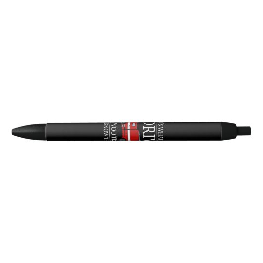 Funny Firefighter dat is wat ik doe als ik Wee Woo Zwarte Inkt Pen (Voorkant)