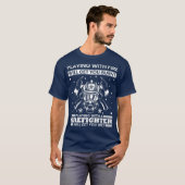 Funny Firefighter Department Fireman Tools Fire T-shirt (Voorkant volledig)