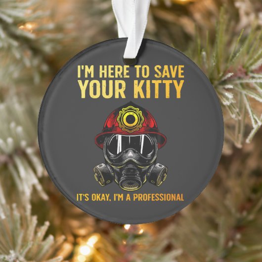 Funny Firefighter For Fireman Ornament (Boom)