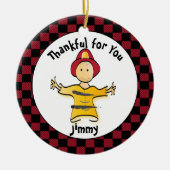 Funny Firefighter Gift - Dank u Fireman Keramisch Ornament (Voorkant)