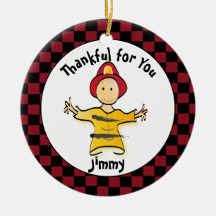 Funny Firefighter Gift - Dank u Fireman Keramisch Ornament