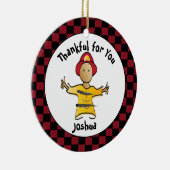 Funny Firefighter Gift Idee - Bedankt Fireman Keramisch Ornament (Rechts)