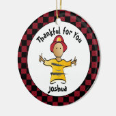 Funny Firefighter Gift Idee - Bedankt Fireman Keramisch Ornament (Links)