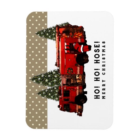 Funny Firefighter Holiday Gift Magneet (Verticaal)
