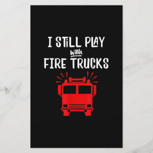 Funny Firefighter   Ik speel nog steeds met brandw Briefpapier