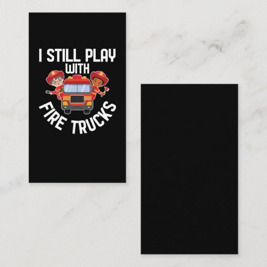 Funny Firefighter Mannen Witty Fireman Visitekaartje (Voorkant / Achterkant)