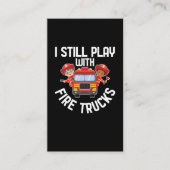 Funny Firefighter Mannen Witty Fireman Visitekaartje (Voorkant)