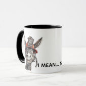 Funny Firefighter Mug Brave Idiot Donkey Joke Mok (Voorkant links)