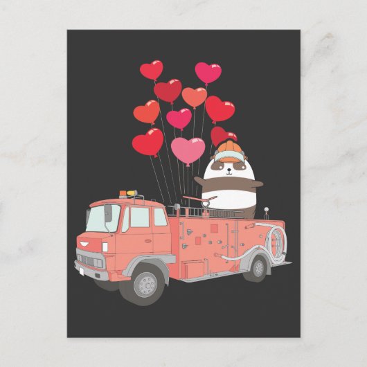 Funny Firefighter Panda Fire Cute Animal Briefkaart (Voorkant)