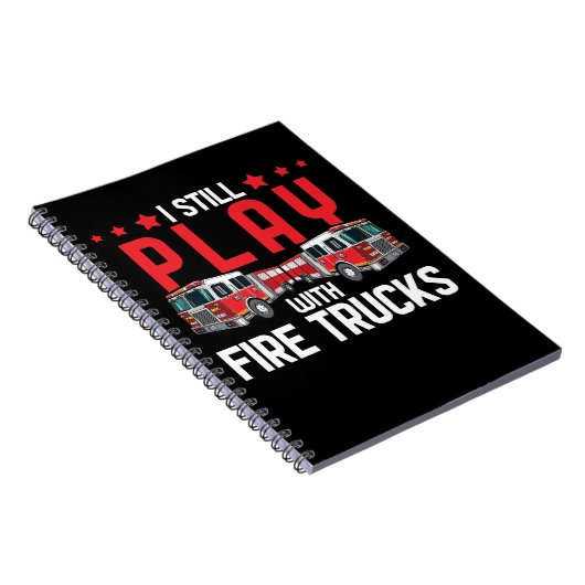 Funny Firefighter Pap Husband Witty Fireman Notitieboek (Rechterzijde)