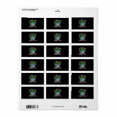 Funny FireFighter Police Kantoor Defibrillator Etiket (Full Sheet)