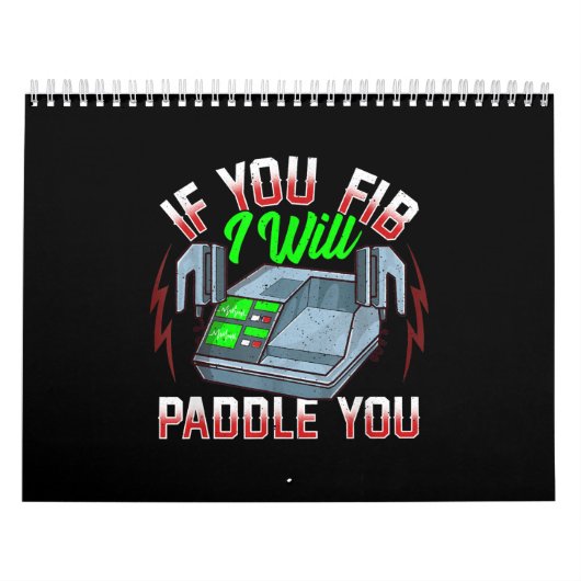 Funny FireFighter Police Kantoor Defibrillator Kalender (Hoes)