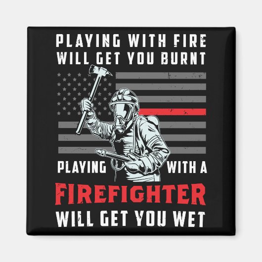 FUNNY FIREFIGHTER: Spelen met vuur zal je helpen Magneet (Voorkant)