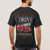 Funny Firefighter Wee Woo Truck Driver T-shirt (Achterkant)