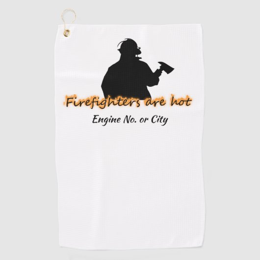 Funny Firefighters zijn hot Golfhanddoek (Voorkant)