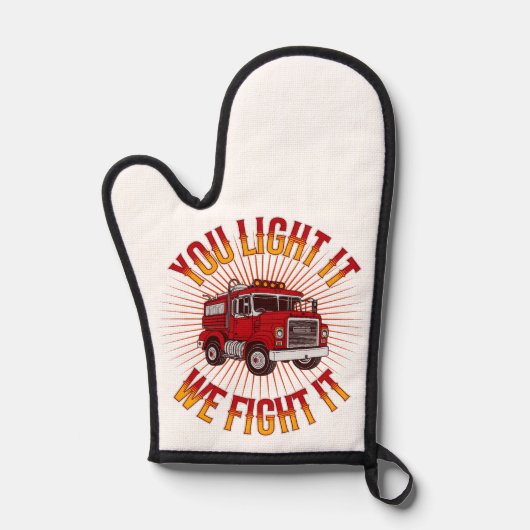 Funny Firehouse Kitchen Ovenwant (Voorkant)