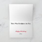 Funny Fireman Birthday Card Feestdagen Kaart (Binnen)