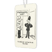 Funny Fireman Firefighter en Policeman Cartoon Luchtverfrisser (Links)