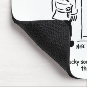 Funny Fireman Firefighter en Policeman Cartoon Muismat (Hoek)