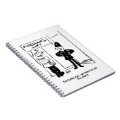 Funny Fireman Firefighter en Policeman Cartoon Notitieboek (Rechterzijde)
