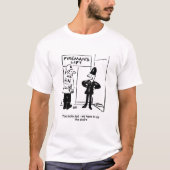 Funny Fireman Firefighter en Policeman Cartoon T-shirt (Voorkant)