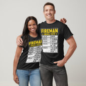 Funny Fireman Gift Fireman Gezegden Hourly Rate Gi T-shirt (Unisex)