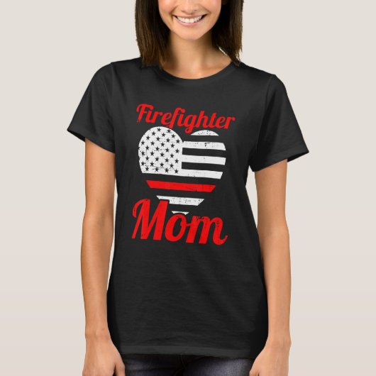 Funny Firemen Firefighter Mam Fireman Mama Mama Mo T-shirt (Voorkant)