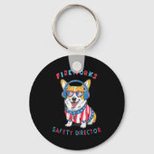 Funny Fireworks Safety Director Dog Technician Exp Sleutelhanger (Voorkant)