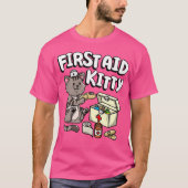 Funny First Aid Kitty Cat Medical Doctor Nurse T-shirt (Voorkant)