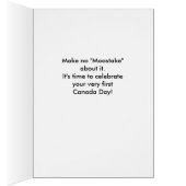Funny First Canada Day, Moose with Maple Tiles (Binnen (Rechts))