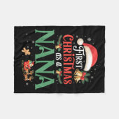 Funny First Christmas As A Nana Matching Family Xm Fleece Deken (Voorkant (Horizontaal))