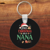 Funny First Christmas As A Nana Matching Family Xm Sleutelhanger (Voorkant)