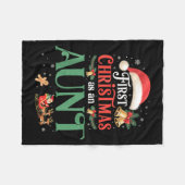 Funny First Christmas As An Aunt Matching Family X Fleece Deken (Voorkant (Horizontaal))