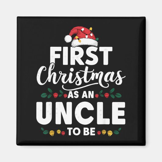 Funny First Christmas As An Uncle To Be New Uncle  Magneet (Voorkant)